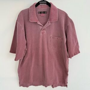 Vintage Nike Golf Men's Pink Short Sleeve Polo Shirt size large